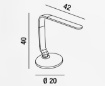 Picture of Lampada da Scrivania Moderna Touch Led Dimmer Leg Perenz 6720 N