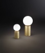 Picture of Lumetto Cilindro Oro Paralume Sfera Vetro Bianco Birillo Perenz 6762 OR