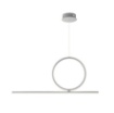 Immagine di Lampadario Led CCT Dimmerabile Per Soggiorno Acrobat 40 cm Silver Ondaluce