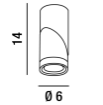 Immagine di Faretto Led 8w Spot Orientabile Pipe Bianco Perenz 6811 B 