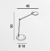 Immagine di Lampada Da Scrivania Led Snodabile Joint Bianco Perenz 6822 B LC