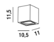 Immagine di Applique Cubotto per Esterno Doppia Luce Gx53 Sopra e Sotto Totem Bianco IP54 Perenz 6826 B