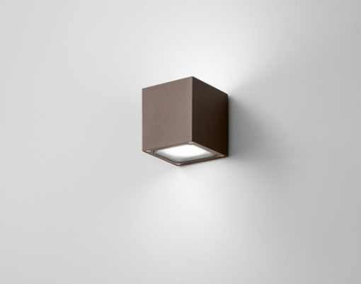 Immagine di Applique Cubotto Corten Doppia Luce Gx53 Sopra e Sotto Totem IP54 Perenz 6826 E