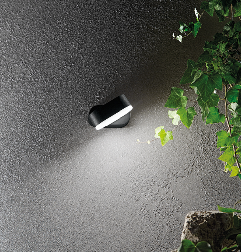 Immagine di Lampada Nera da Parete per Esterno Led Orientabile 330° IP54 Candy Perenz 6922 N LC 