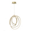 Immagine di Lampadario Oro Cerchi Luminosi Led Dimmerabile 50w Golden Ondaluce