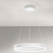 Immagine di Grande Lampadario Moderno Anello Led Bianco Kirko Ø80 cm Perenz 6956 B LC