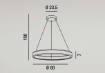 Immagine di Grande Lampadario Moderno Anello Led Bianco Kirko Ø80 cm Perenz 6956 B LC