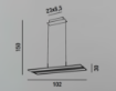 Picture of Sospensione Bianca Tape Diffusore Led CCT Microincisioni Tagli Laser Perenz 6974 B CT