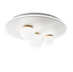 Picture of Plafoniera Rotonda 3 Paralumi Sfere Vetro Bianco Led 48w Inserti Ottone Ball Perenz 8004 B LC