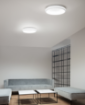 Immagine di Lampada da Soffitto Bianca Ø62 cm Led 60w Woofer Design Futuristico Perenz 8016 B LC