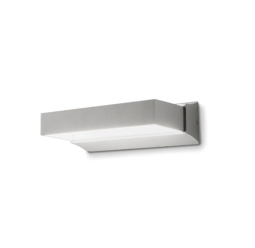 Immagine di Applique Led Biemissione Da Esterno 4000k Nic Argento IP65 Ondaluce