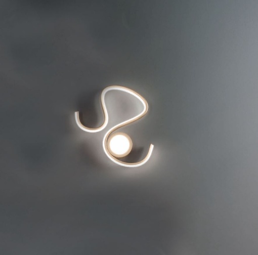 Picture of Applique Ondulata Doppia Luce Led 12w Snake Oro Ondaluce