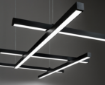 Immagine di Sospensione Nera per Salotto Design Moderno Led CCT Net Perenz 8080 N CT