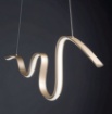 Immagine di Lampadario Profilo Ondulato Led Dimmerabile 3000K Snake Oro Ondaluce