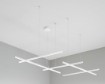 Immagine di Lampadario Moderno Bianco Soggiorno Bacchette Led CCT Net Perenz 8082 B CT