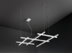 Immagine di Lampadario Design Bacchette Intersecate Led CCT Cambio Temperatura Net Bianco Perenz 8084 B CT 