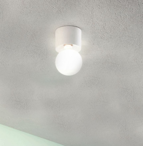 Immagine di Faretto Spot Fisso Rotondo Parete Soffitto Bow Bianco Ondaluce