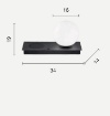 Picture of Lampada Sfera Bianca Con Base Ricarica Wireless Madame Nero Ondaluce