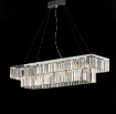 Picture of Lampadario Rettangolare Cromo con Losanghe Vetro Amadeus 8xE27 Bonetti