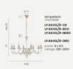 Immagine di Lampadario In Vetro e Cristallo Classico Per Salone Ravel 8 Luci Ondaluce