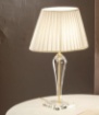 Immagine di Lampada Tavolo Classica Vetro Con Paralume Plisse Ravel Ondaluce