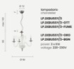 Immagine di Lampadario Elegante Classico Vetro 3 Luci Debussy Ondaluce
