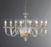 Immagine di Lampadario Sospensione Classico Elegante Vetro 8 Luci Debussy Ondaluce