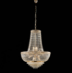 Picture of Grande Lampadario Oro Lucido con Cascata Strass Vetro Wagner 11xE14 Bonetti