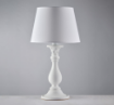 Picture of Lume Grande Classico Legno Bianco Shabby con Paralume Liscio Lucca Bonetti 