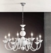 Immagine di Lampadario In Vetro Classico Artigianale 8 Luci Per Salone Tebe Ondaluce