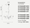 Picture of Lampadario A Sospensione Classico Vetro Cristallo Paganini 6 Luci Ondaluce