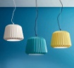 Immagine di Lampadario Colorato Ceramica Plissettata Plumcake Ondaluce