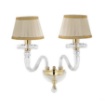 Picture of Applique Classica 2 Luci Vetro Trasparente Con Paralumi Bach Ondaluce