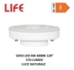 Immagine di Lampadina Led GX53 6W 4000K 570Lm 120° Luce Naturale Life