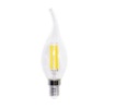 Immagine di Lampadina LED E14 Fiamma Vetro Trasparente CF35 6.5W 3000K Luce Calda Life