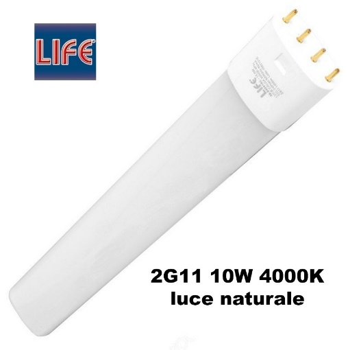 Immagine di Lampada Led Tubolare 2G11 10W 4000K 950 Lumen Luce Naturale Life