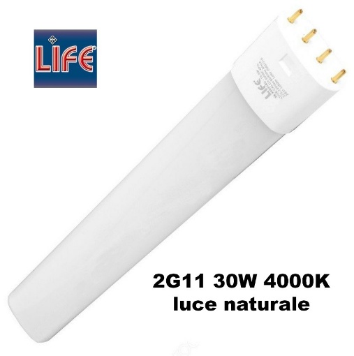 Immagine di Lampada Led 2G11 4Pin 30W 4000K Luce Naturale 2700 Lumen Life