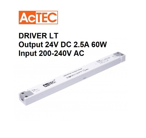 Immagine di Driver LT Actec Output 24VDC 2.5A 60W Input 200-240V AC