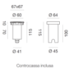 Immagine di Segnapasso Incasso Terra Quadrato Calpestabile Led Shally GES221C Gea Led