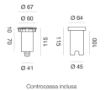 Immagine di Faretto Da Pavimento Esterno Incasso Calpestabile Rotondo Led Shally GES220C Gea