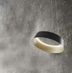 Immagine di Lampadario Led Circolare 50w 3000k Juliette Nero Oro Gea Luce