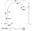 Immagine di Piantana ad Arco Acciaio e Base Effetto Marmo Nero Argentina Trio Lighting 