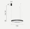 Immagine di Lampadario Cerchio Luminoso 60 cm Led Dimmerabile Nova Ondaluce