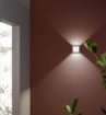 Immagine di Applique Led 10w Cubo Per Esterno Bianco IP54 Fasci Luce Regolabili Cube Ondaluce