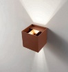 Immagine di Applique Da Esterno Led 10w Cubo Corten IP54 Fasci Luce Regolabili Cube Ondaluce