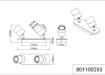 Immagine di Piastra Rettangolare Aruni Legno e Metallo Bianco Doppio Spot GU10 Orientabile Trio Lighting 