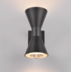 Immagine di Applique Moderna Doppio Cono Doppia Emissione GU10 IP44 Ardas Nera Trio Lighting