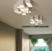 Immagine di Faretto Da Soffitto Squadrato Gesso Verniciabile Senza Incasso Componibile 11x11 Living PL11 Fan Europe