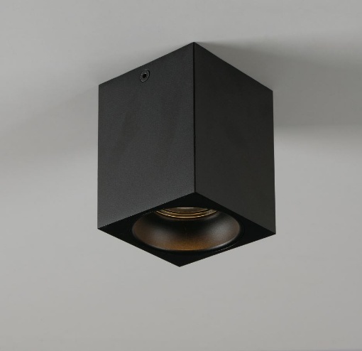 Immagine di Faretto Led Cubo Nero Da Soffitto Town GU10 Intec Light