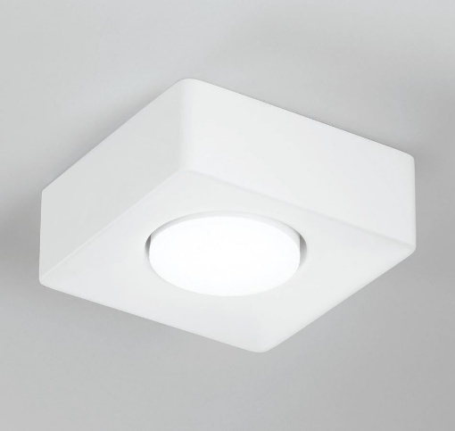 Immagine di Faretto Da Soffitto Quadrato Gesso Verniciabile 14 cm Gx53 Led Athen Q1 Fan Europe